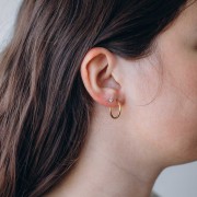 Orecchini a cerchio da 17 mm - filo da 1.6 mm - acciaio inox 304L x2