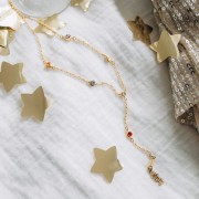 Distanziatore per pietre di compleanno 6 mm CZ - Agosto - Acciaio inossidabile 304L Gold - Peridoto