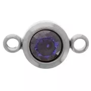 Distanziatore per pietre di nascita 6 mm CZ - Settembre - Acciaio inossidabile 304L - Zaffiro