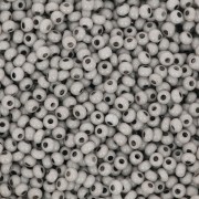 Perle Preciosa 11/0 2 mm - Solgel - Grigio 3 tinto bianco gesso x20g