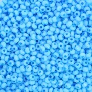 Perla rocailles Preciosa 11/0 2 mm - Solgel - Azzurro chiaro 3, tinte in bianco gesso x 20 g