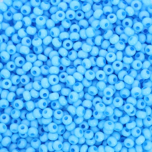Perla rocailles Preciosa 11/0 2 mm - Solgel - Azzurro chiaro 3, tinte in bianco gesso x 20 g