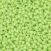 Perla Preciosa 11/0 2 mm - Solgel - Verde chiaro 3, tinte in bianco gesso, 20 g