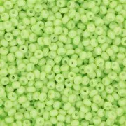 Perla Preciosa 11/0 2 mm - Solgel - Verde chiaro 3, tinte in bianco gesso, 20 g