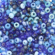 Preciosa Perles rocailles 8/0 3 mm - Mix Aqua x20g