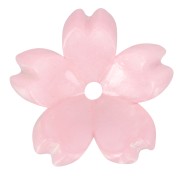 Perle di fiori di ciliegio 10 mm in acetato - Perla rosa chiaro x10