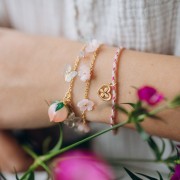 Perle di fiori di ciliegio 10 mm in acetato - Perla rosa chiaro x10