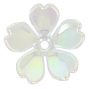 Perle di fiori di ciliegio 15 mm in acrilico - Crystal AB x4