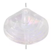 Perle di conchiglia 12x14 mm in resina - Trasparente - AB x4