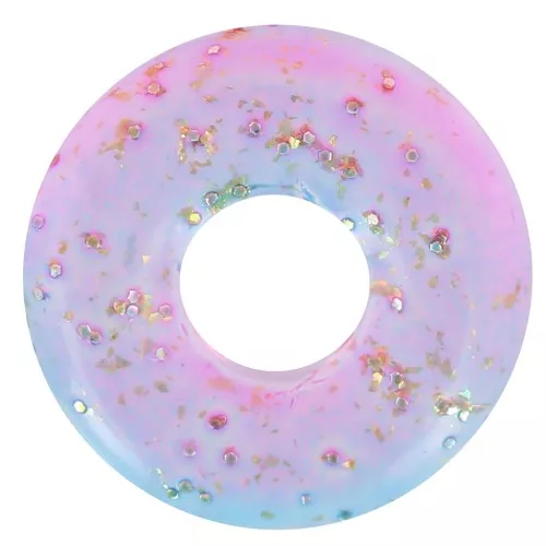 Perline rotonde da 10 mm in resina trasparente - Blu - Rosa - Oro x10