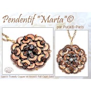 Perle in vetro Lipsi® di Puca® 4x6 mm - Red Copper Mat AB x10g