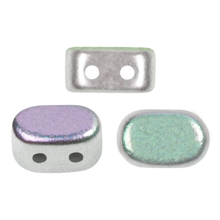 Perle in vetro Lipsi® di Puca® 4x6 mm - Silver Mat AB x10g