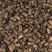 Miyuki Half Tila Beads 5x2.3x1.9 mm HTL-2006 - Mat Metallic Dark Bronze x10g|raw }}