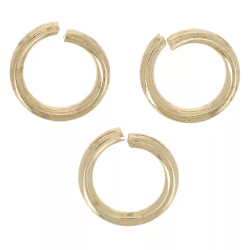 Anellini aperti rotondi 5x0.8 mm Dorato x25