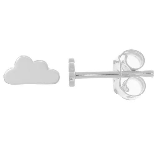 Orecchini a perno a forma di nuvola 4x7 mm - Argento 925 x2