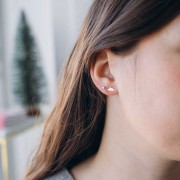 Orecchini a perno a forma di nuvola 4x7 mm - Argento 925 x2