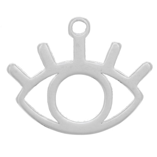 Ciondolo occhio traforato 10x12 mm - Argento 925 x1
