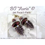 Athos 3D 3 trous® par Puca® 20x10 mm - Dark Violet Metallic Mat x1