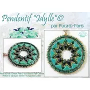 Perle di vetro Piros® da Puca® 2x5 mm - Dark Green Pearl x10g