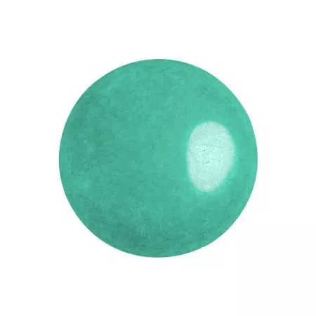 Cabochon rotondo in vetro di Puca® 18 mm - Verde opaco turchese lucido x1