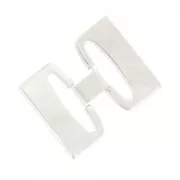 Chiusura a gancio laccetto mm. 30 Placcatura Argento Antico