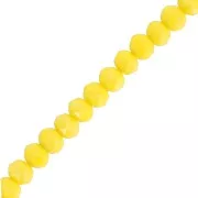 Perline sfaccettate rotonde - tonde appiattite 6x5 mm - Giallo opaco x40cm