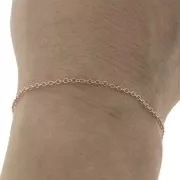 Catena maglia Forçat mm. 1.2 Rose Gold filled x1m