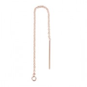 Orecchini catena in Rose Gold filled mm. 80 x2