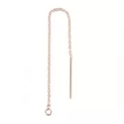 SLUYNZ Orecchini A Foglia Pendenti In Argento 925, Catena Lunga, Per Donna – Colore: Oro Rosa