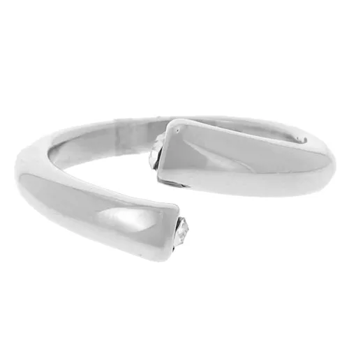 Anello aperto con ossidi di zirconio - Misura 54 - Acciaio inossidabile 304L x1