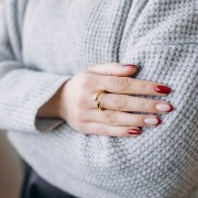 Anello aperto con ossidi di zirconio - Misura 54 - Acciaio inossidabile 304L x1