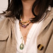 Perle di pietra preziosa Chips 5 - 8 mm - Acquamarina x80cm