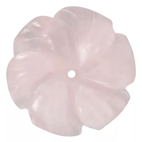 Pendente fiore da 20 mm - Quarzo rosa x1