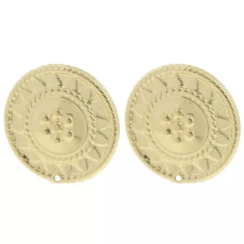Orecchini tondi 27 mm con motivo etnico - dorato x2