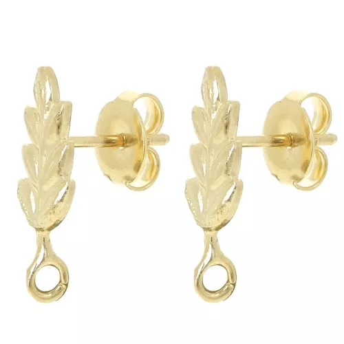Orecchini 17x7 mm con cerchio aperto -dorato oro fino x2