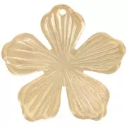 Pendente fiore 26 mm - Dorato in oro fino x1