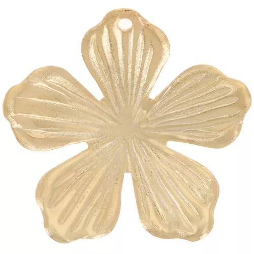 Pendente fiore 26 mm - Dorato in oro fino x1