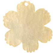 Pendente forma di fiore 23x21 mm - Dorato in oro fino x1