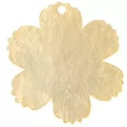 Pendente forma di fiore 23x21 mm - Dorato in oro fino x1