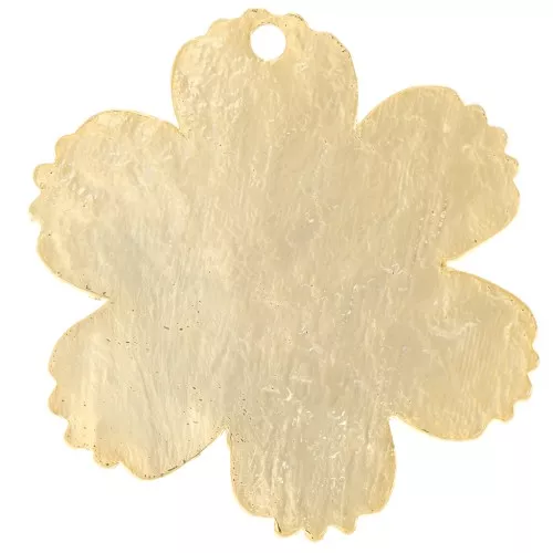 Pendente forma di fiore 23x21 mm - Dorato in oro fino x1