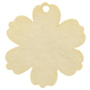 Charm a fiore testurizzato 19x17,5 mm - Dorato con oro fino satinato x1