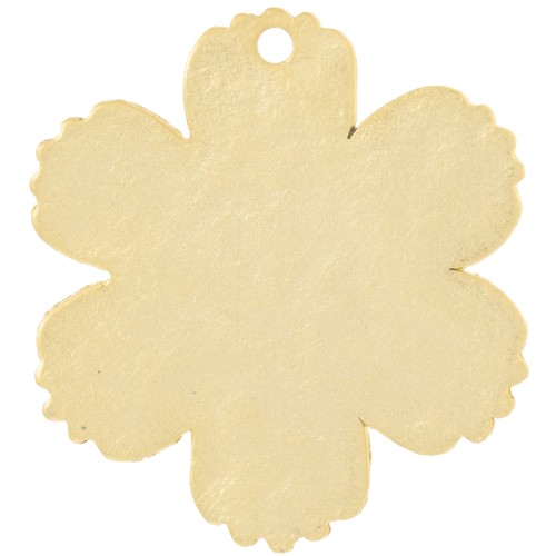 Pendente a forma di fiore 23x21 mm - Dorato con oro fino x1