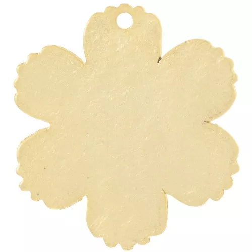 Pendente a forma di fiore 23x21 mm - Dorato con oro fino x1