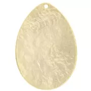 Pendente ovale martellato 47x33 mm - Dorato con oro fino x1