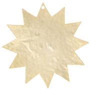 Pendente sole martellato 40 mm - Dorato in oro fino x1|raw }}