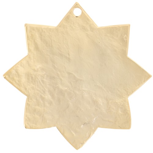 Pendente sole martellato 29 mm - Dorato in oro fino x1