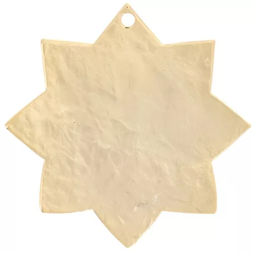 Pendente sole martellato 29 mm - Dorato in oro fino x1