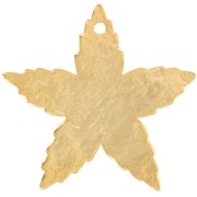 Pendente fiore martellato 20x21 mm - Dorato in oro fino x1