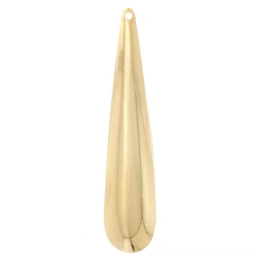 Pendente a goccia bombato 45,5x10 mm - Dorato in oro fino x1