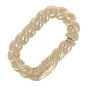 Chiusura a moschettone ovale 12x7 mm effetto ritorto - placcatura oro 3 micron x1|raw }}